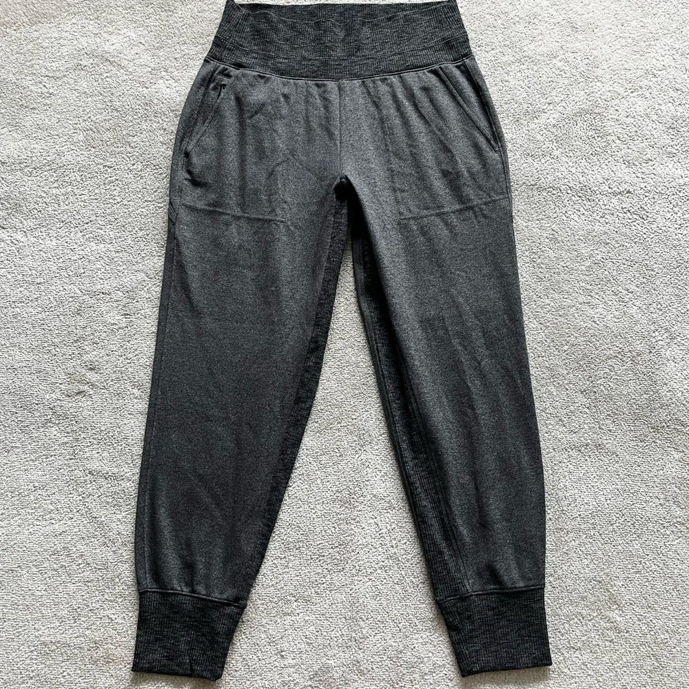 Athleta Dark Gray Heather Jogger Track Pants - Picture 2 of 10